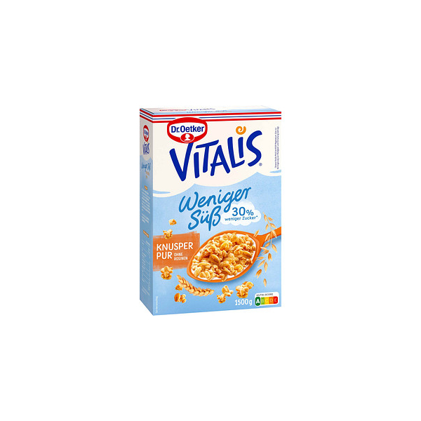 4000521013523 - Vitalis Knusper Pur weniger süß Müsli 15 kg 4000521013523 1500 Gramm