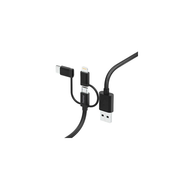 4047443486141 - Kabel Chrg Mult 3 in 1 USB-A - Micro-USB USB-C und Lightning 15 m nr