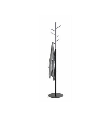 Kleiderständer 54524 schwarz Metall 6 Haken 36,0 x 170,0 cm