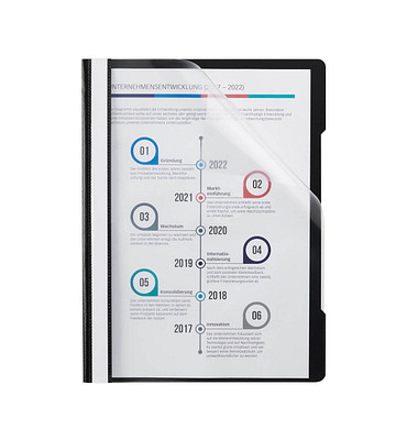 Schnellhefter Quality 014-2345-030-07, A4 PVC-Hartfolie