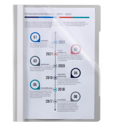 Schnellhefter Quality 014-2345-030-05, A4, grau, Polyvinylchlorid (PVC), Vorderdeckel transparent