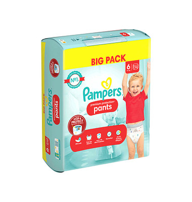 Pampers Windeln premium protection BIG PACK GroBe Gr.6 15 kg fur Kids und Teens 4 12 Jahre Burobedarf Thuringen