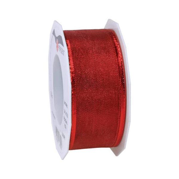 4009236067593 -  Zierband mit Draht Luxury - 40 mm x 20 m rot 4009236067593 HEAD 241 