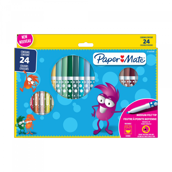 3026981665080 - Paper Mate Filzstift 2166508 sort 24St 3026981665080 24 Stück