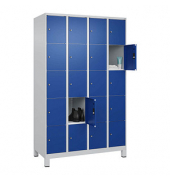 Schließfachschrank Classic Plus enzianblau, lichtgrau 080010-405 S10003, 20 Schließfächer 120,0 x 50,0 x 195,0 cm