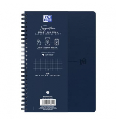 Notizbuch A580BL kariert 5mm navy blue