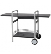 Grillwagen Universal BBQ-Tisch schwarz, silber