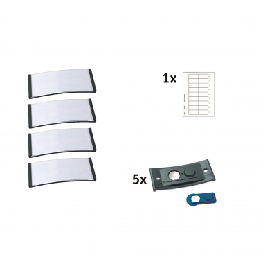 badgepoint Namensschild polar POL30MA02-5DR 70x30mm an 5St.