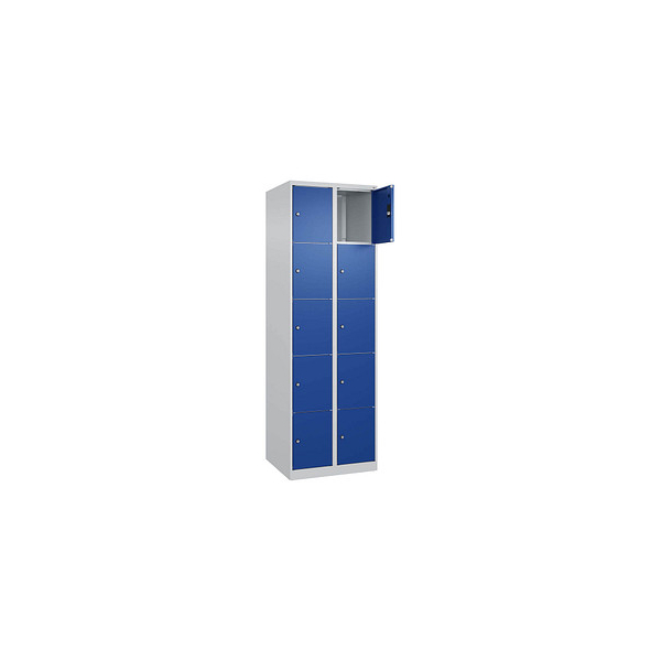 4067521350607 - Schließfachschrank Classic Plus enzianblau lichtgrau 080000-205 S10003 10 Schließfächer 600 x 500 x 1850 cm 4067521350607 C