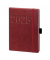Buchkalender 02-0147, V-Book, bordeaux, 1 Woche / 2 Seiten, 14x21cm (A5), 2025