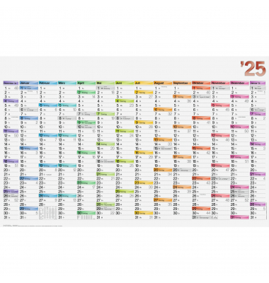 Plakatkalender 1070117005, 14 Monate / 1 Seite, 106x66,6cm, 2025