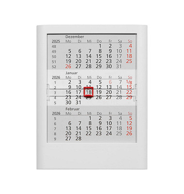 Tischkalender Einsteckkalender 20252026 weiß