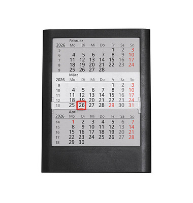 Dreimonatskalender Tischaufsteller 5035S, 3 Monate / 1 Seite, 12,5x16cm, 2025/2026