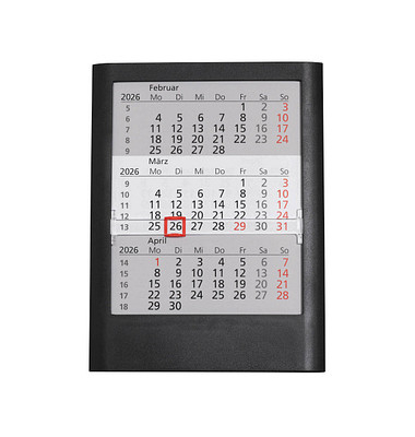 Tischkalender Einsteckkalender 20252026 schwarz