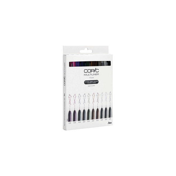 4013695264912 - COPIC Multiliner Color Fineliner farbsortiert 03 mm 4013695264912 COPIC 10 Stück