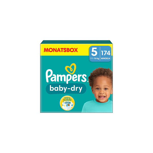 8006540785089 - Windeln baby-dry? Monatsbox Größe Gr5 (11-16 kg) für Babys und Kleinkinder (4-18 Monate) 8006540785089  174 Stück