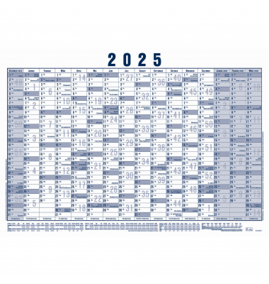 Plakatkalender 918-0015, 16 Monate / 1 Seite, 100x70cm, 2025