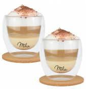 Kaffeegläser Doppelwandige Cappuccino- Gläser 2er Set 250,0 ml