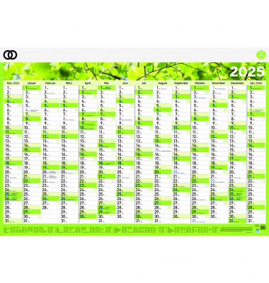 Plakatkalender 5104-25, oeco, 14 Monate/1 Seite, 100x70cm, 2025