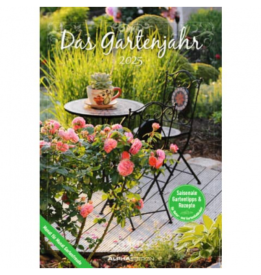 Bildkalender 103483, Das Gartenjahr, 1 Monat / 1 Seite, 23,7x34cm, 2025