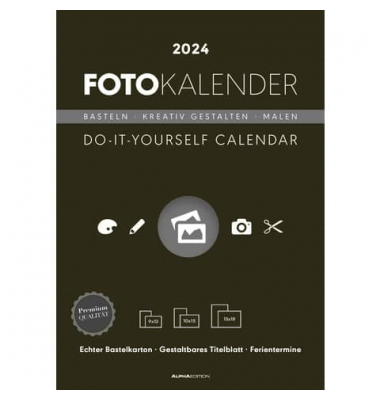 Bastelkalender 103659, Foto-Bastelkalender, 1 Monat / 1 Seite, 21x29,7cm (A4), 2025