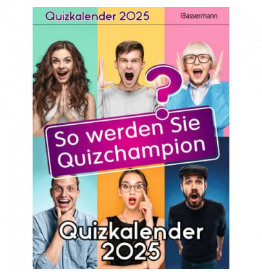 Tagesabreißkalender 4779, Quiz, 2 Tage / 1 Seite, 16,5x22cm, 2025