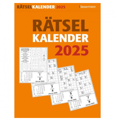 Tagesabreißkalender 4532, Rätsel, 2 Tage / 1 Seite, 16,5x22cm, 2025