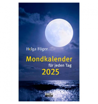 Tagesabreißkalender 23908, Mondkalender von Helga Föger, 1 Tag / 1 Seite, 13x21,5cm, 2025