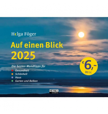 Bildkalender 23909, Mondkalender Auf einem Blick von Helga Föger, 1 Monat / 1 Seite, 22x29,5cm, 2025