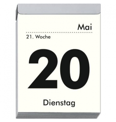 Tagesabreißkalender 305-0000, 1 Tag / 1 Seite, 8x10cm, 2025