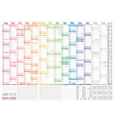 Plakatkalender 8368-6, Rainbow, 14 Monate / 1 Seite, 89x63cm, 2025