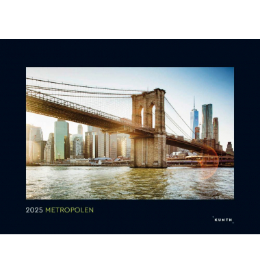 Bildkalender 978-3-96591-349-3, Metropolen, 1 Monat / 1 Seite, 60x45cm, 2025