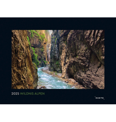 Bildkalender 978-3-96591-365-3, Wildnis Alpen, 1 Monat / 1 Seite, 60x45cm, 2025