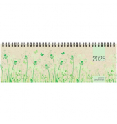 Schreibtischquerkalender 159-0640, Gras, 1 Woche / 2 Seiten, 32x10,5cm, 2025