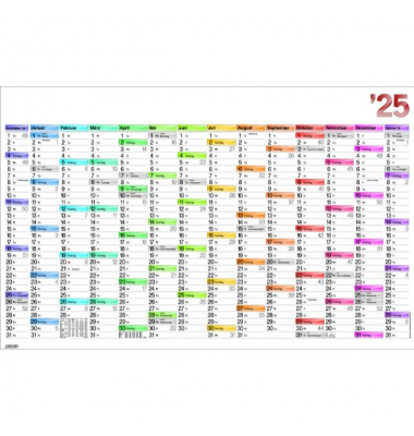 Plakatkalender BCO14, Data, 14 Monate / 1 Seite, 106x66,6cm, 2025