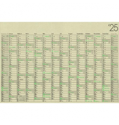 Plakatkalender GHP14GL, Graspapier, 14 Monate / 1 Seite, 98x67cm, 2025