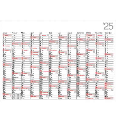 Plakatkalender K12, DELTA, 12 Monate / 1 Seite, 98x68,5cm, 2025