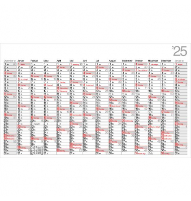 Plakatkalender K14, Lambda, 14 Monate / 1 Seite, 114x68,5cm, 2025