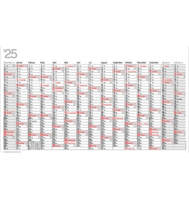 Plakatkalender K15, Omikron, 15 Monate / 1 Seite, 122x68,5cm, 2025