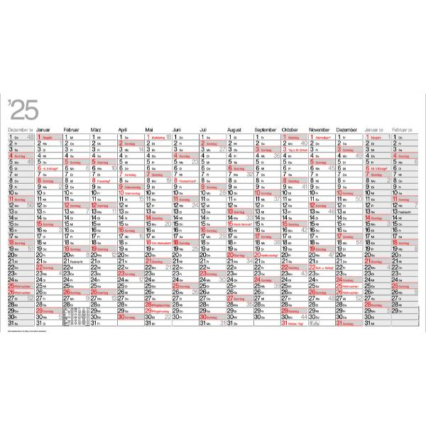 4260256370111 - Plakatkalender K15 Omikron 15 Monate   1 Seite 122x685cm 2025 4260256370111 Bühner