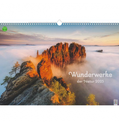 Bildkalender 5161435144, Wunderwerke der Natur, 1 Monat / 1 Seite, 49x34cm, 2025