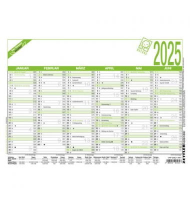 Plakatkalender 916-0015, 12 Monate / 1 Seite, 100x70cm, 2025