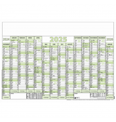 Plakatkalender 919-0713, NATURA, 14 Monate / 1 Seite, 88x63cm, 2025