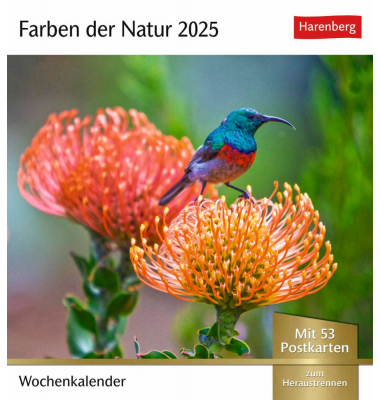 Bildkalender 3309952, Farben der Natur, 1 Woche / 1 Seite, 16x17,5cm, 2025