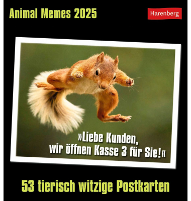 Bildkalender 3310183, Animals Memes, 1 Woche / 1 Seite, 16x17,5cm, 2025