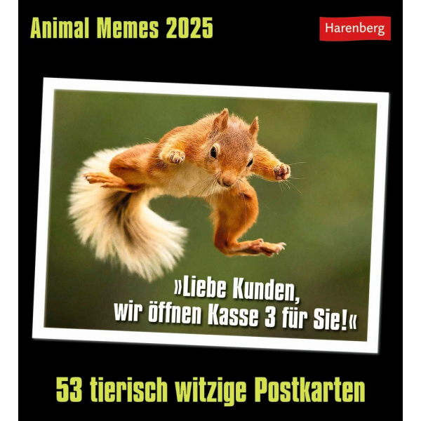 9783840035012 - Bildkalender 3310183 Animals Memes 1 Woche   1 Seite 16x175cm 2025 9783840035012 Harenberg