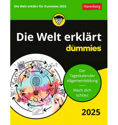 Bild-Tagesabreißkalender 3310211, Die Welt erklärt für Dummies, 1 Tag / 1 Seite, 12,5x16cm, 2025