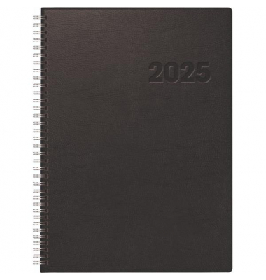 Buchkalender 7027501905, Conform, schwarz, 1 Tag / 1 Seite, 21x29,7cm (A4), 2025