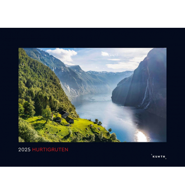 Bildkalender 978-3-96591-340-0, Hurtigruten, 60x45cm, mit Spiralbindung oben, 2025