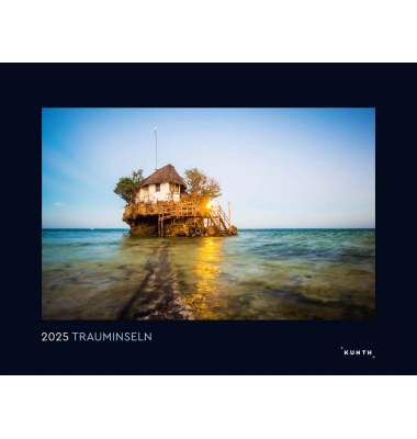 Bildkalender 978-3-96591-355-4, Trauminseln, 60x45cm, mit Spiralbindung oben, 2025